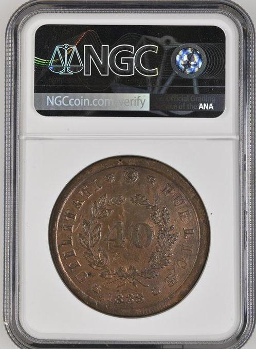 Portugal. D. Maria II (1834-1853). Pataco (40 Réis) - 1833 -, Postzegels en Munten, Munten | Europa | Niet-Euromunten