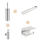 Toilet accessoires set Rvs exclusief met beugel en, Verzenden, Nieuw