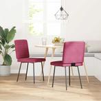 vidaXL Eetkamerstoelen 2 st fluweel wijnrood, Huis en Inrichting, Stoelen, Verzenden, Nieuw, Rood
