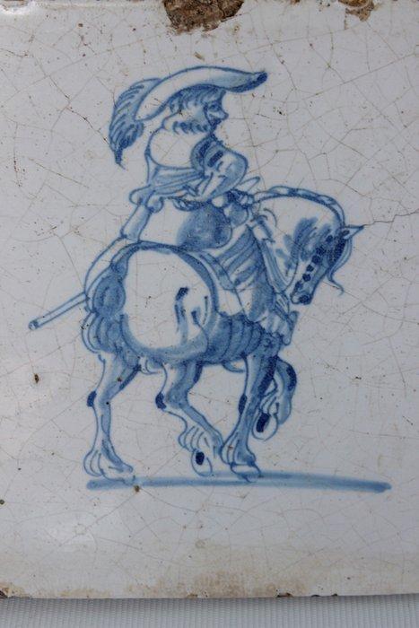 Geïnspireerd door de antieke stijl Tegel - Ruiter te paard -, Antiek en Kunst, Antiek | Glas en Kristal