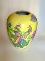 Gemberpot - Porselein - geëmailleerde geel, Antiek en Kunst