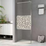 vidaXL Inloopdouchewand met stenenmotief 80x195 cm ESG-glas, Verzenden, Nieuw