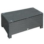 TRUUSK Tuin Bijzettafel Salontafel Van Weerbestendig Polyrat, Verzenden, Nieuw