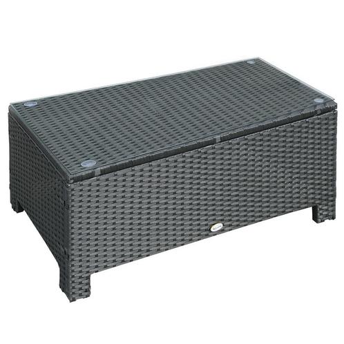 TRUUSK Tuin Bijzettafel Salontafel Van Weerbestendig Polyrat, Tuin en Terras, Overige Tuin en Terras, Nieuw, Verzenden