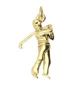 Gouden Golfspeler ketting hanger, Verzenden, Nieuw