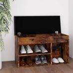 vidaXL Schoenenbank met kussen 80x30x47 cm bewerkt hout, Huis en Inrichting, Kasten | Schoenenrekken, Verzenden, Nieuw