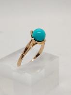Ring - 18 karaat Geel goud Turquoise, Sieraden, Tassen en Uiterlijk, Ringen, Nieuw