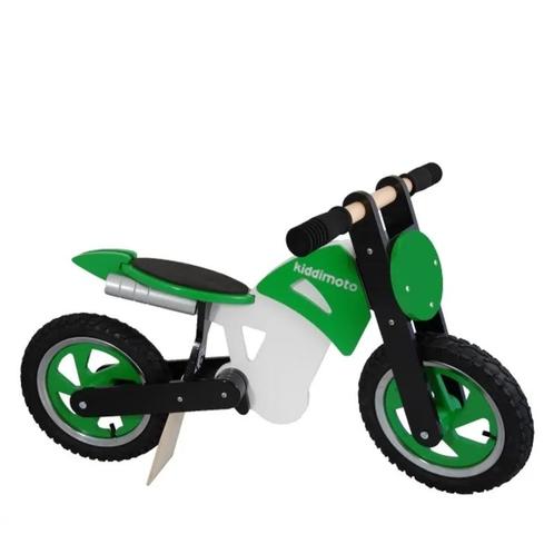Kiddimoto Superbike Scrambler Groen Wit Zwart (Loopfietsen), Kinderen en Baby's, Speelgoed | Buiten | Voertuigen en Loopfietsen