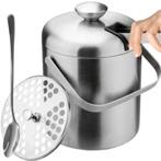 Ruhhy Roestvrijstalen IJsemmer met Tang en Lepel - Perfec..., Huis en Inrichting, Keuken | Keukenbenodigdheden, Ophalen of Verzenden