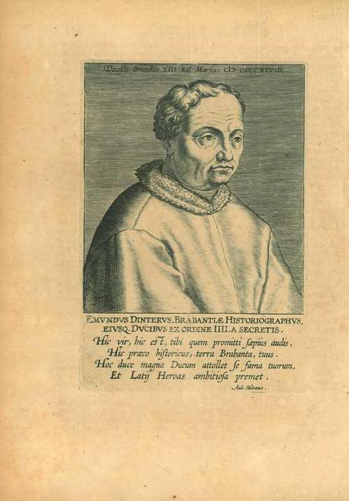 Portrait of Emond de Dynter, Antiek en Kunst, Kunst | Etsen en Gravures