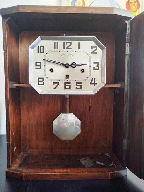 Slingerklok - Art Deco Hout - 1920-1930 - klokkenspel, Antiek en Kunst, Antiek | Klokken