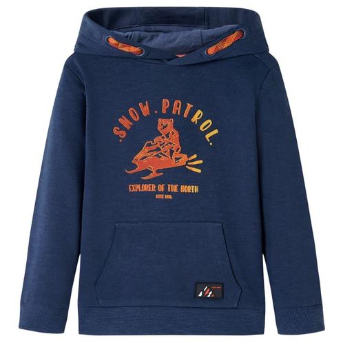 vidaXL Kindertrui met capuchon 92 gemêleerd marineblauw en, Kinderen en Baby's, Kinderkleding | Overige, Nieuw, Verzenden