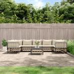vidaXL 8-delige Loungeset met kussens poly rattan, Verzenden, Nieuw, Rotan, Loungeset