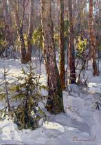 Sergei Flitov (1964) - Silence d’hiver en forêt - Neige et