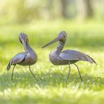 Sculptuuur voor buiten, Twee scholeksters - 300 mm - Metaal