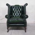 Fauteuil (2) - Hout, Leder - Chesterfield Queen Anne