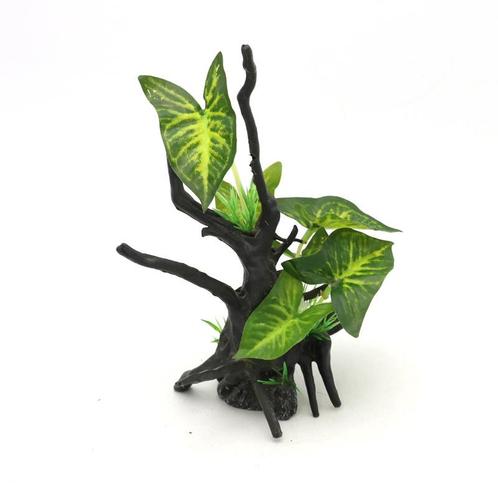 Kunstplant op hout OS-212 - aquarium decoratie, Dieren en Toebehoren, Vissen | Aquaria en Toebehoren, Sierelement, Nieuw, Ophalen of Verzenden