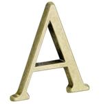 Huisletter A Roman 50 mm messing antiek, Doe-het-zelf en Verbouw, Hang- en Sluitwerk, Verzenden, Nieuw