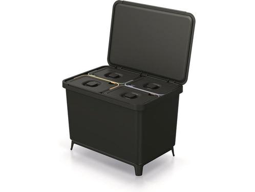 Prosperplast - Keden SYSTEMA afvalbak - 4x10L - Zwart, Huis en Inrichting, Woonaccessoires | Overige, Zo goed als nieuw, Verzenden