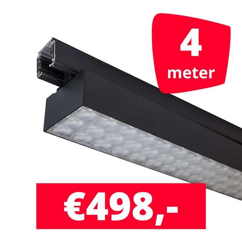 *TIP* LED Railverlichting Labarra Zwart 2 spots + 4M rails, Zakelijke goederen, Kantoor en Winkelinrichting | Winkel en Inventaris