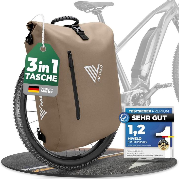 2dekans | MIVELO 3-in-1 Waterdichte Fietstas met Laptopvak, Sieraden, Tassen en Uiterlijk, Tassen | Schoudertassen, Zo goed als nieuw