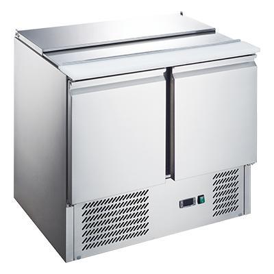 RVS Koelwerkbank Saladiere 2 deurs (Nieuw!!), Zakelijke goederen, Horeca | Keukenapparatuur, Ophalen of Verzenden