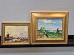 Nederlandse school (XIX) - Landschap x 2, Antiek en Kunst