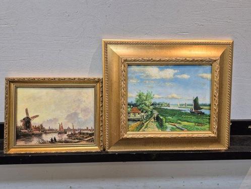 Nederlandse school (XIX) - Landschap x 2, Antiek en Kunst, Kunst | Schilderijen | Klassiek