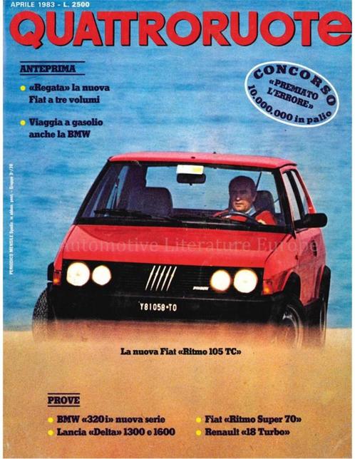 1983 QUATTRORUOTE MAGAZINE 330 ITALIAANS, Boeken, Auto's | Folders en Tijdschriften