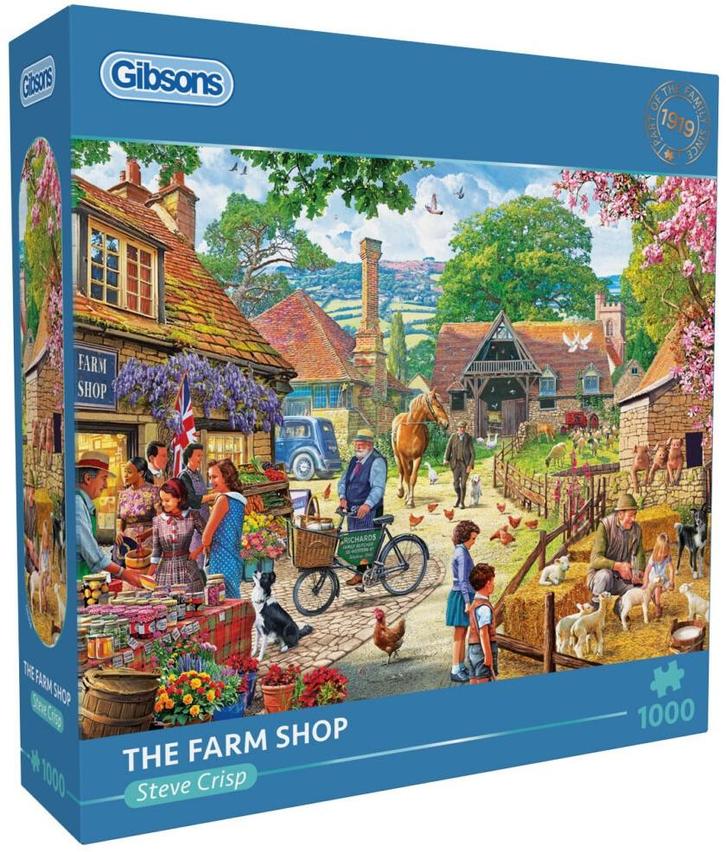 Steve Crisp - The Farm Shop Puzzel (1000 stukjes) | Gibsons, Hobby en Vrije tijd, Denksport en Puzzels, Nieuw, Verzenden
