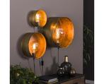 Wandlamp Charger Set van 3 - Goud, Huis en Inrichting, Lampen | Wandlampen, Ophalen of Verzenden, Nieuw