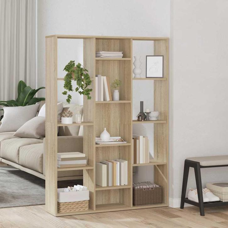 vidaXL Kamerscherm/boekenkast 100x24x140 cm bewerkt hout, Huis en Inrichting, Woonaccessoires | Kamerschermen, Nieuw, Verzenden
