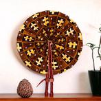 Afrikaanse handwaaier - Ankara print waaier - Serwaah - Brui, Huis en Inrichting, Woonaccessoires | Wanddecoraties, Ophalen of Verzenden