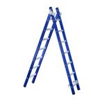 Eurostairs Reform ladder dubbel recht 2x7 sporten BLAUW, Doe-het-zelf en Verbouw, Ladders en Trappen, Ophalen of Verzenden, Nieuw