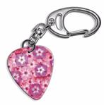 Plectrum ketting of sleutelhanger met afbeelding van bloemen, Verzamelen, Ophalen of Verzenden, Nieuw