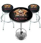 Queen Classic Crest Bar Set - Statafel + 2 Barkrukken, Huis en Inrichting, Barkrukken, Ophalen, Gebruikt