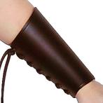 Medium Lange Bruin Bracers van Leer, Verzenden, Nieuw, Overige typen