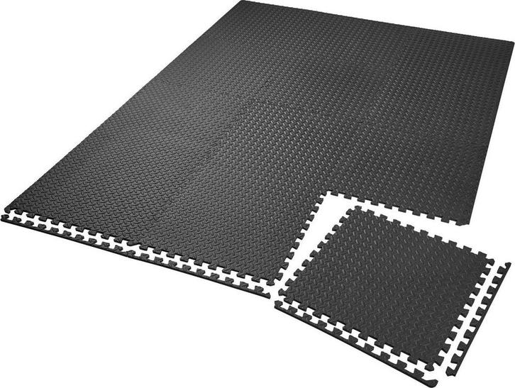 Vloermat - Vloerbeschermer - Fitness mat - 61x61 cm - Zwart, Sport en Fitness, Fitnessmaterialen, Zo goed als nieuw, Verzenden