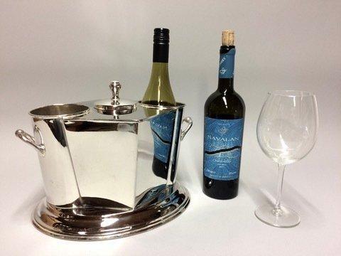 Wijnkoeler - Wijnkoeler voor twee flessen in Art Deco stijl, Verzamelen, Wijnen