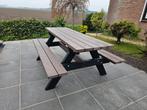 Rekupro - Kunststof Bruine picknicktafel Ibiza, Tuin en Terras, Picknicktafels, Ophalen of Verzenden, Nieuw, Vierkant, Overige materialen