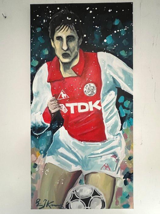 Johan Cruyff - Eric Jan Kremer - Sportplaat - Canvas, Verzamelen, Overige Verzamelen