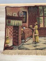Gobelin wandkleed – Interieurtafereel met figuren (ca. 1930), Antiek en Kunst