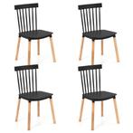 LIVSK Windsor Eetkamerstoelen Set van 4 - Beukenhouten Poten, Verzenden, Nieuw