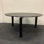 giorgetti Massimo Scolari ronde tafel met glazenblad - zwart, Ophalen of Verzenden, Gebruikt, Bureau