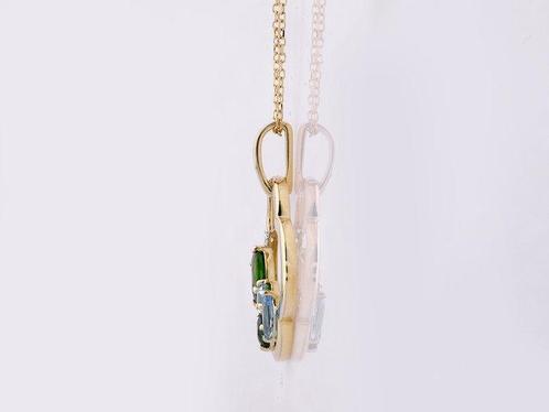 Ketting met hanger - 14 karaat Geel goud - 1.17ct. tw., Sieraden, Tassen en Uiterlijk, Antieke sieraden