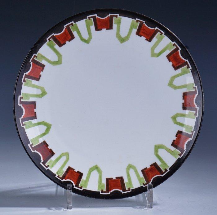 A Bouvier - Bord - Wit porseleinen bord met modernistisch, Antiek en Kunst, Kunst | Designobjecten