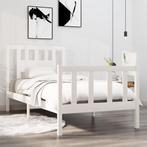 vidaXL Bedframe massief hout wit 90x190 cm, 90 cm, Eenpersoons, Verzenden, Wit