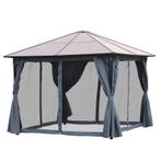 TRUUSK Tuinpaviljoen 3 X 3m Partytent Met Zijpanelen PC Dak, Verzenden, Nieuw
