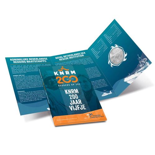 KNRM 200 Jaar Vijfje 2024 Zilver Proof, Postzegels en Munten, Munten | Nederland, Verzenden