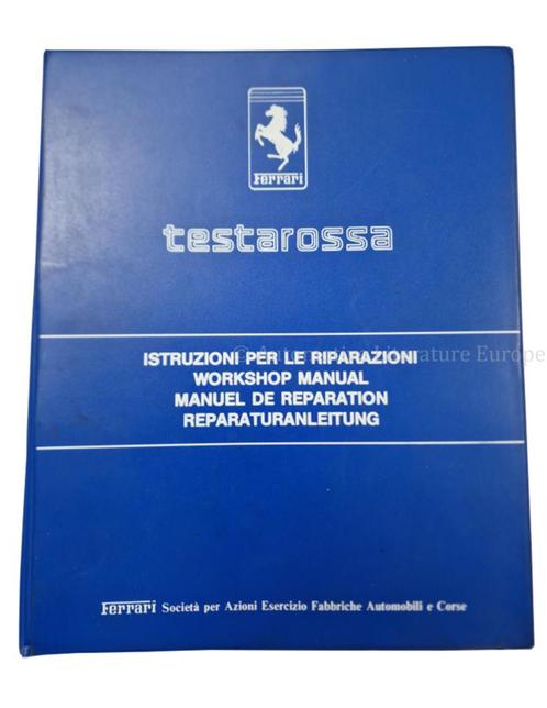 1984 FERRARI TESTAROSSA WERKPLAATSHANDBOEK 330/84, Auto diversen, Handleidingen en Instructieboekjes